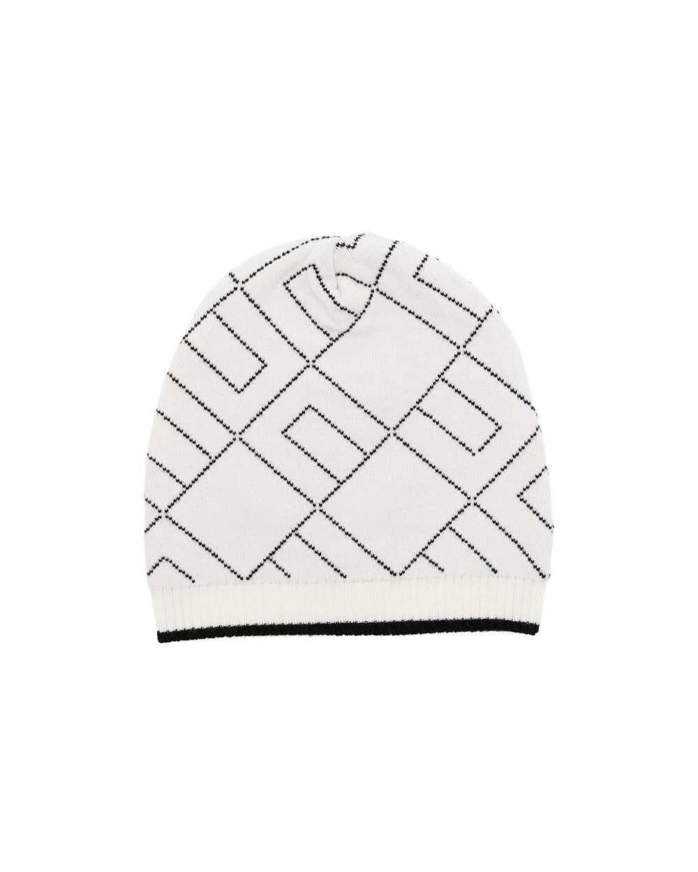 Elisabetta Franchi La Mia Bambina Cappello Panna con Logo Geometrico per Neonate