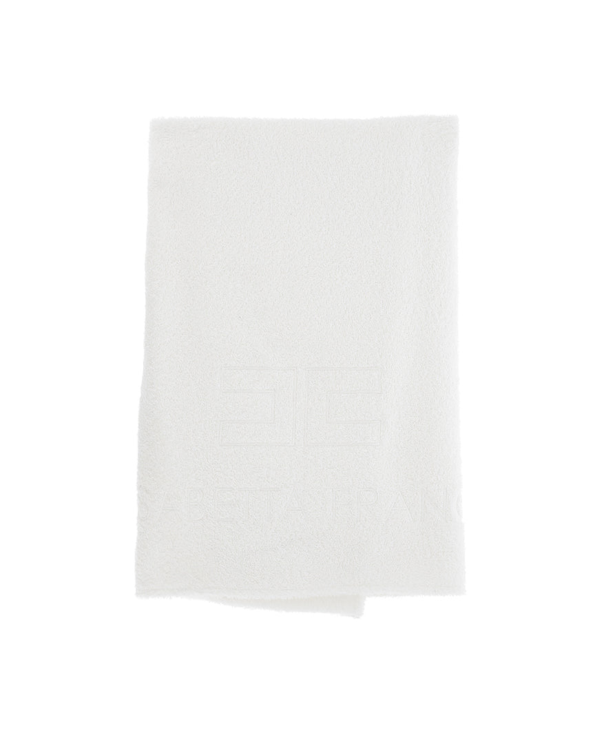 Elisabetta Franchi La Mia Bambiana Telo Mare Avorio con Logo per Bambine