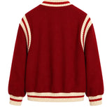 MSGM Kids Giubbino Cherry con Logo e Strisce Crema per Bambini