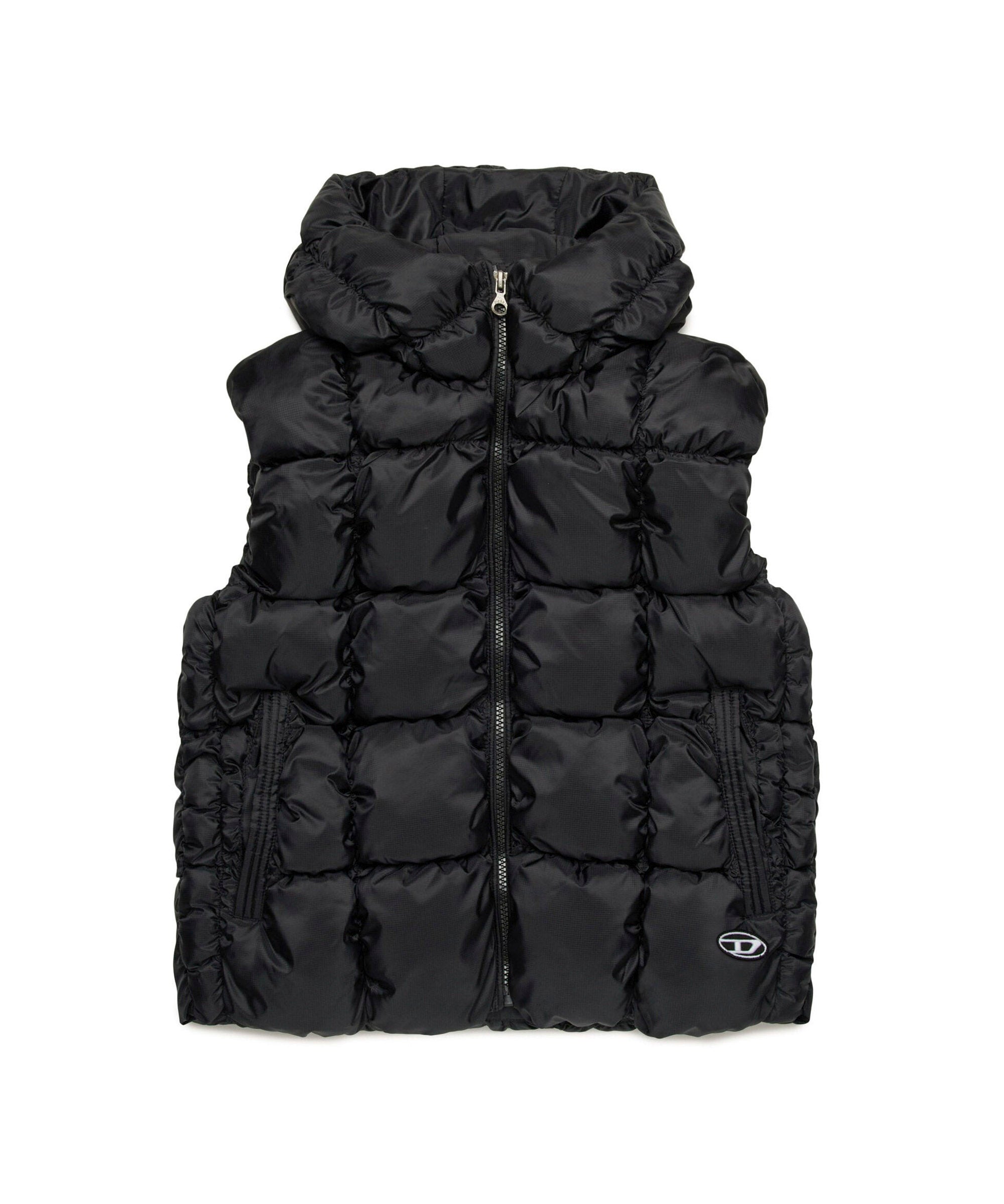 Diesel Kids Smanicato Nero Trapuntato per Bambini
