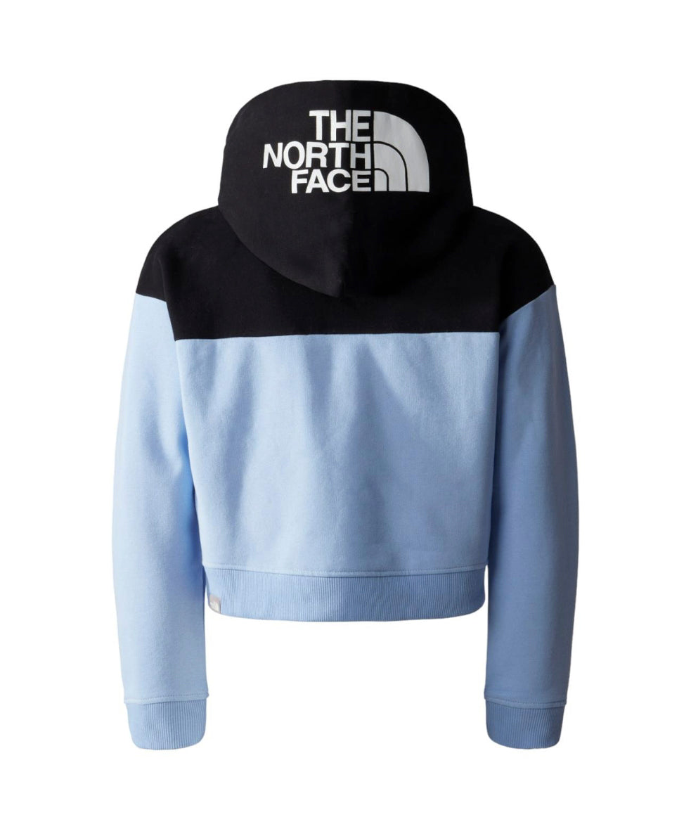 The North Face Kids Felpa Nera/Celeste con Logo per Bambini