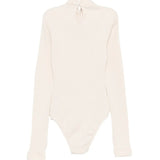 MSGM Kids Body Crema con Logo Rosso per Bambine