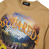 Dsquared2 Kids T-Shirt Beige con Stampa per Bambini