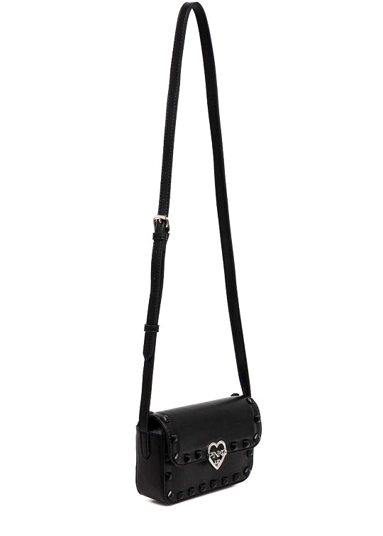 Pinko Kids Borsa a Tracolla Nera con Borchie per Bambine