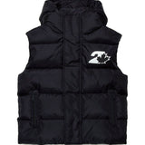 Dsquared2 Kids Giubbino Smanicato Nero con Logo Leaf per Bambini