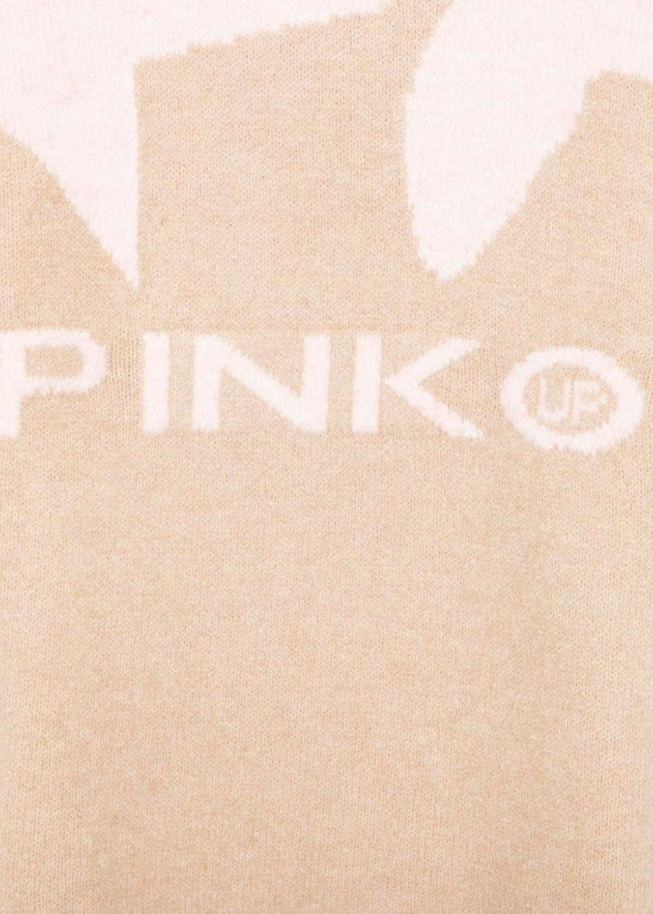 Pinko Kids Maglione Cammello con Logo per Bambine (dettaglio)