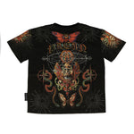 Philipp Plein Kids T-Shirt Nero con Stampa Tattoo per Bambini