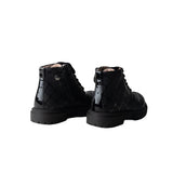 Elisabetta Franchi La Mia Bambina Stivale Nero con Logo All-Over per Neonate