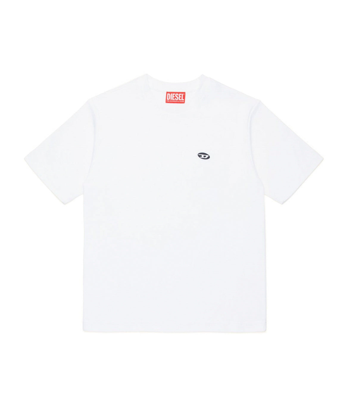 Diesel Kids T-shirt Bianca con Micro Oval D per Bambini