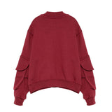 MSGM Kids Felpa con Zip Borgogna per Bambine