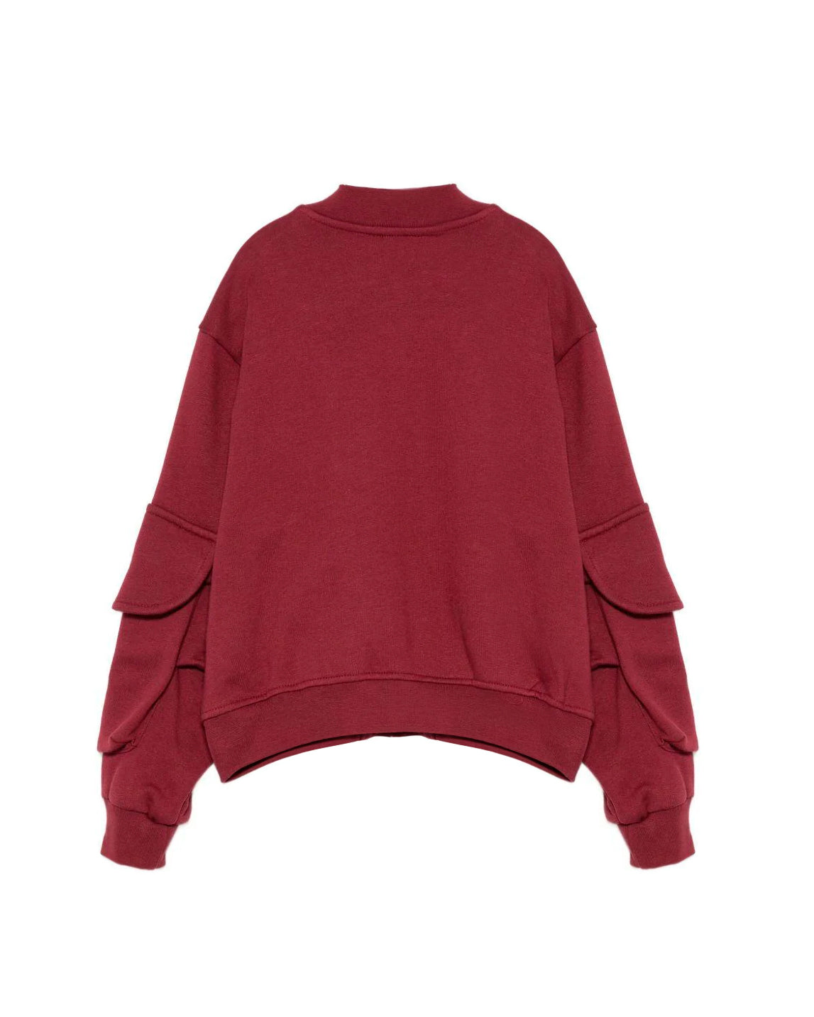 MSGM Kids Felpa con Zip Borgogna per Bambine