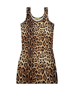 4Giveness Kids Abito Copricostume Leopardato per Bambine