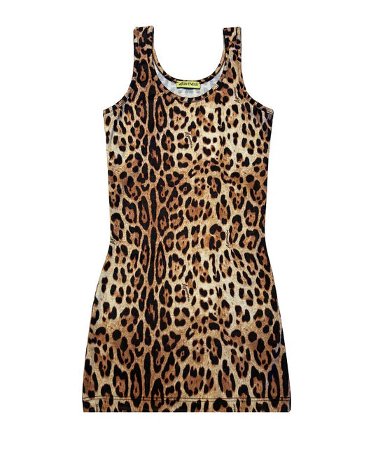 4Giveness Kids Abito Copricostume Leopardato per Bambine