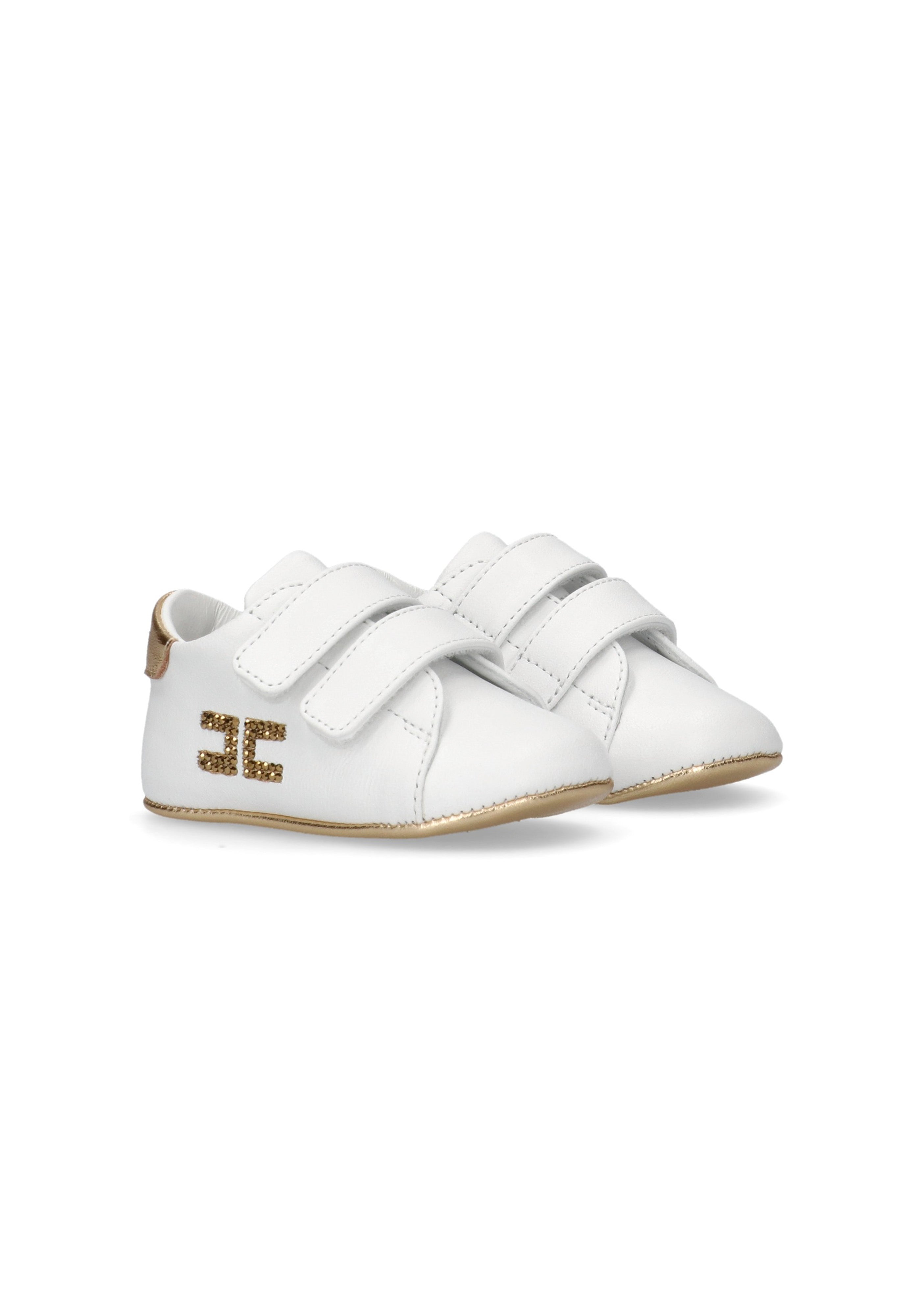 Elisabetta Franchi La Mia Bambina Sneaker Culla Bianco/Oro per Neonate