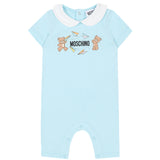 Moschino Kids Pagliaccetto con Stampa e Apertura con Bottoni sul Retro per Neonate