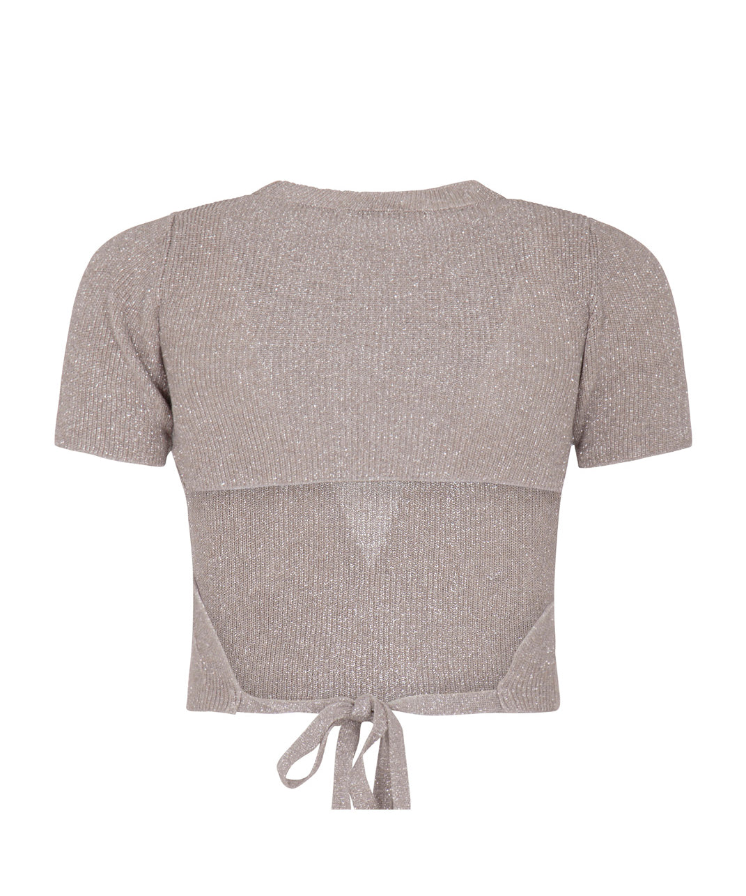 Pinko Kids T-shirt Crop con Fiocco con Logo (retro) 
