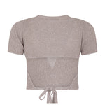 Pinko Kids T-shirt Crop con Fiocco con Logo (retro) 