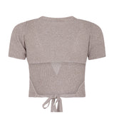 Pinko Kids T-shirt Crop con Fiocco con Logo (retro) 