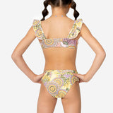 4GIVENESS Costume Bikini a Fascia Fantasia Capri per Bambine