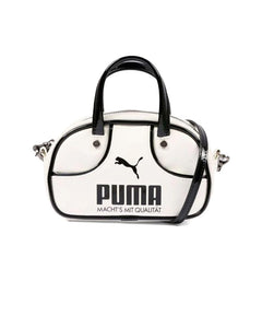 Puma Kids Borsa 1976 Bianco e Nero con Logo per Bambine