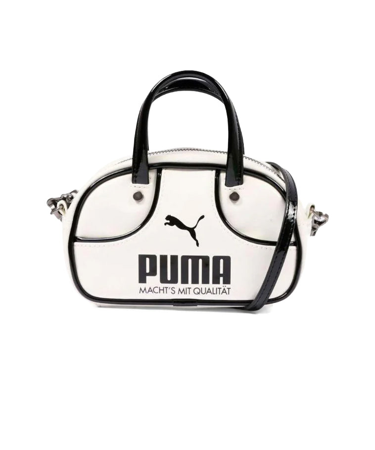 Puma Kids Borsa 1976 Bianco e Nero con Logo per Bambine