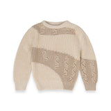 Paciotti Kids Maglione  Chunky Panna con Texture a Contrasto per Neonati