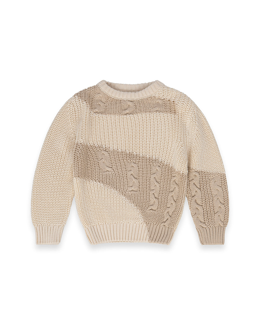 Paciotti Kids Maglione  Chunky Panna con Texture a Contrasto per Neonati