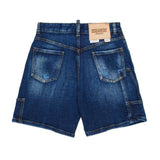 Dsquared2 Kids Bermuda in Denim Modello Carpenter per Bambini