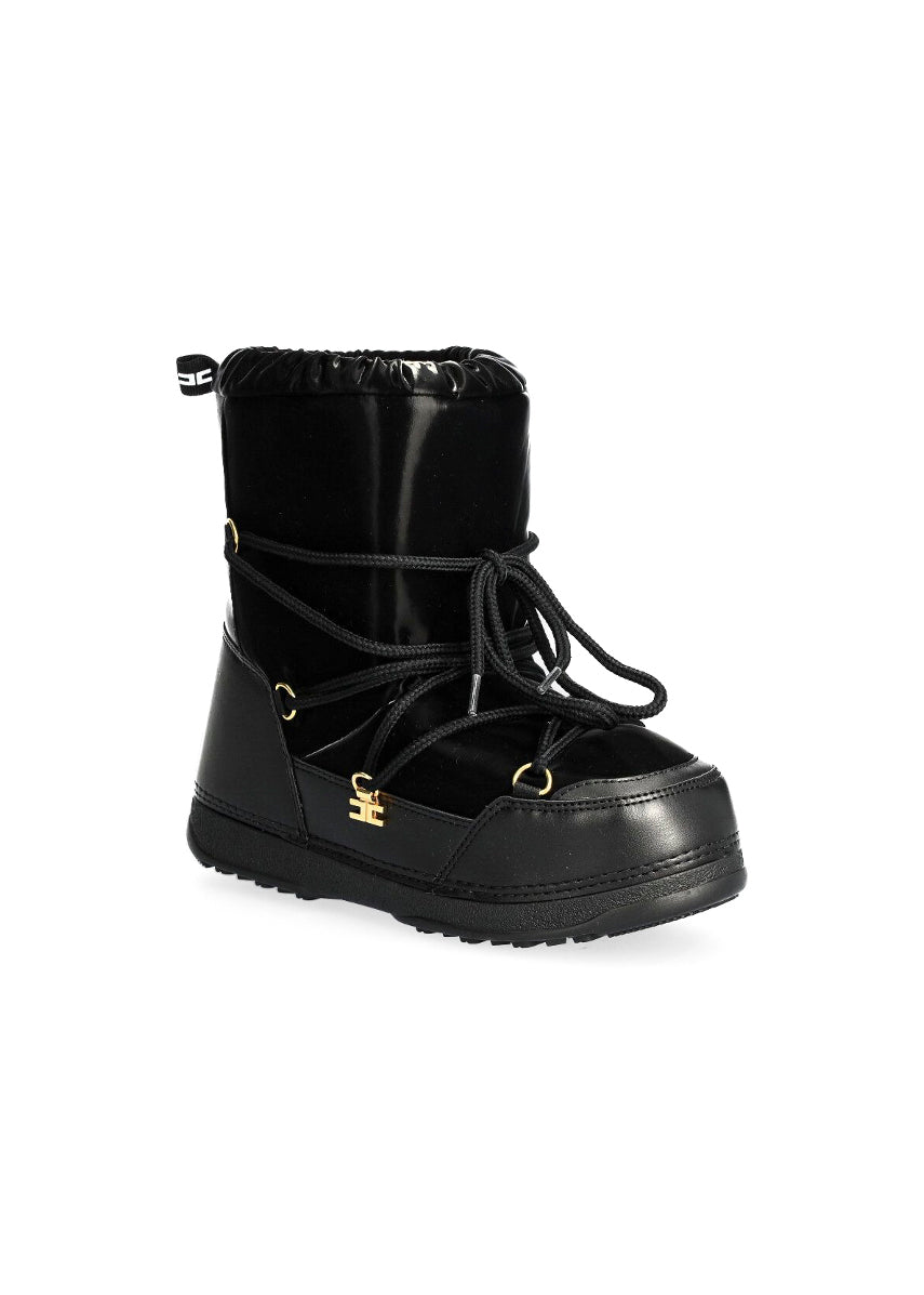 Elisabetta Franchi La Mia Bambina Stivali da Neve Neri per Bambine