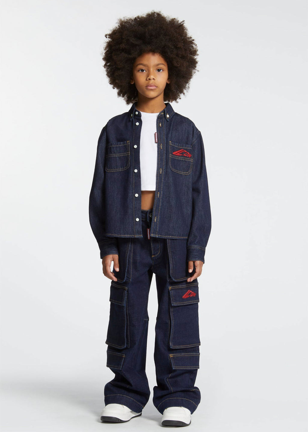 Dsquared Kids Camicia Denim ICON per Bambini