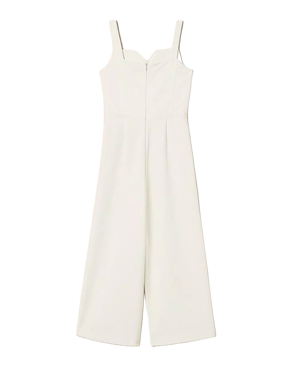 Twinset Kids Tuta Off-White Doppiopetto per Bambine