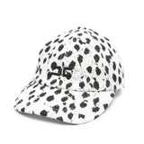 Elisabetta Franchi La Mia Bambina Cappello con Motivo Animalier Avorio/Nero e Logo per Bambine