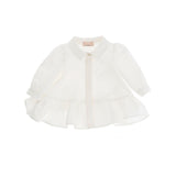 Elisabetta Franchi My Little Girl Cream Dress with Ruffles for Newborns