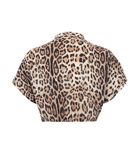 4Giveness Kids Camicia Copricostume Leopardata per Bambine