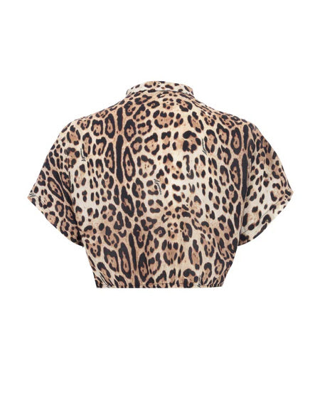 4Giveness Kids Camicia Copricostume Leopardata per Bambine