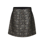 Moschino Kids Gonna Oro Netallizzata con Logo Jacquard per Bambine