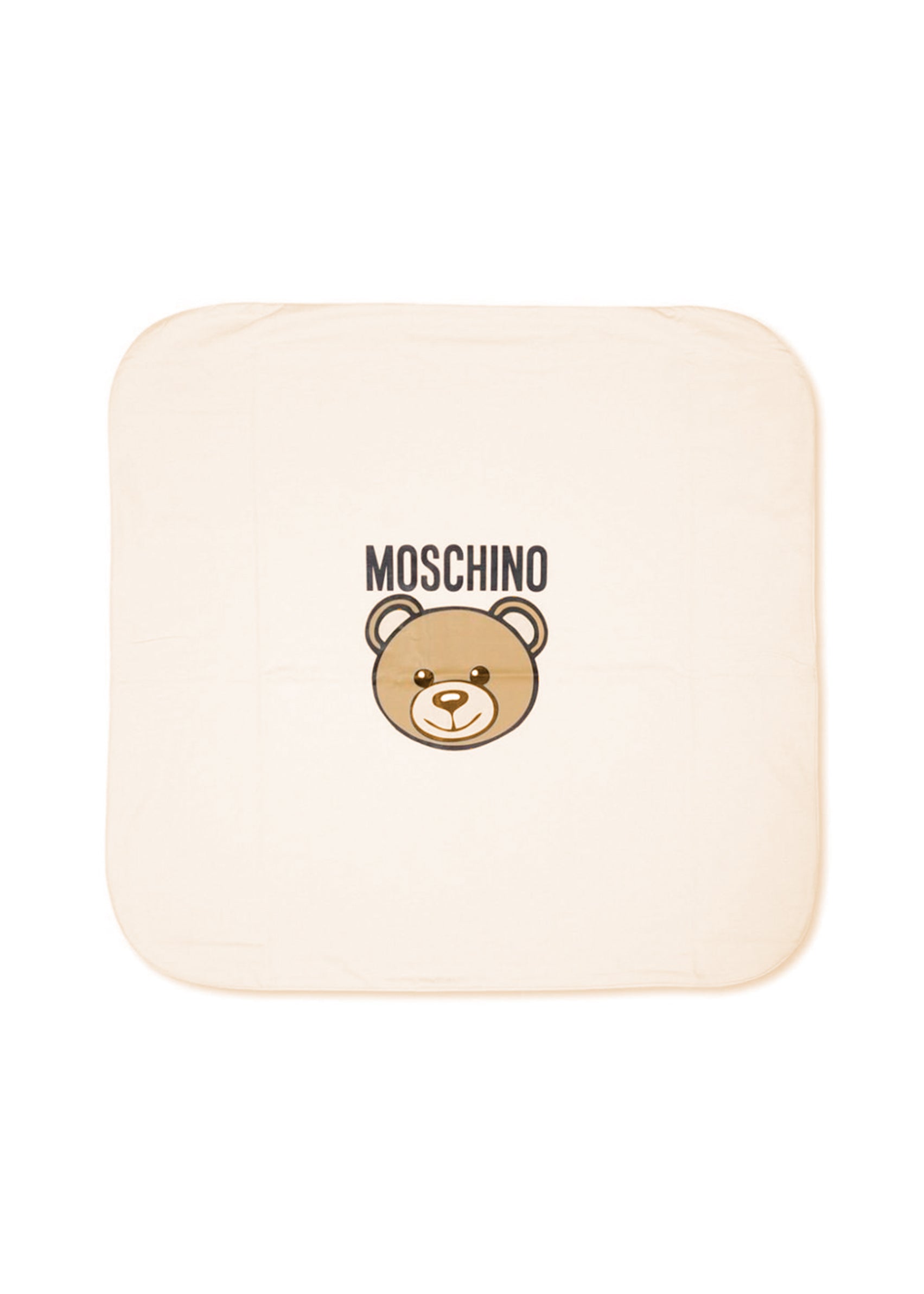 Moschino Kids Coperta Beige con Teddy Bear per Neonati