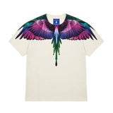 Marcelo Burlon County of Milan Kids T-Shirt Cocco con Ali Multicolor per Bambine