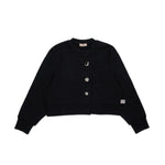 N21 Kids Cardigan Nero con Bottoni per Bambine