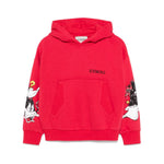 Iceberg Kids Felpa con Cappuccio Rossa con Stampa per Bambini