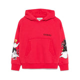 Iceberg Kids Felpa con Cappuccio Rossa con Stampa per Bambini
