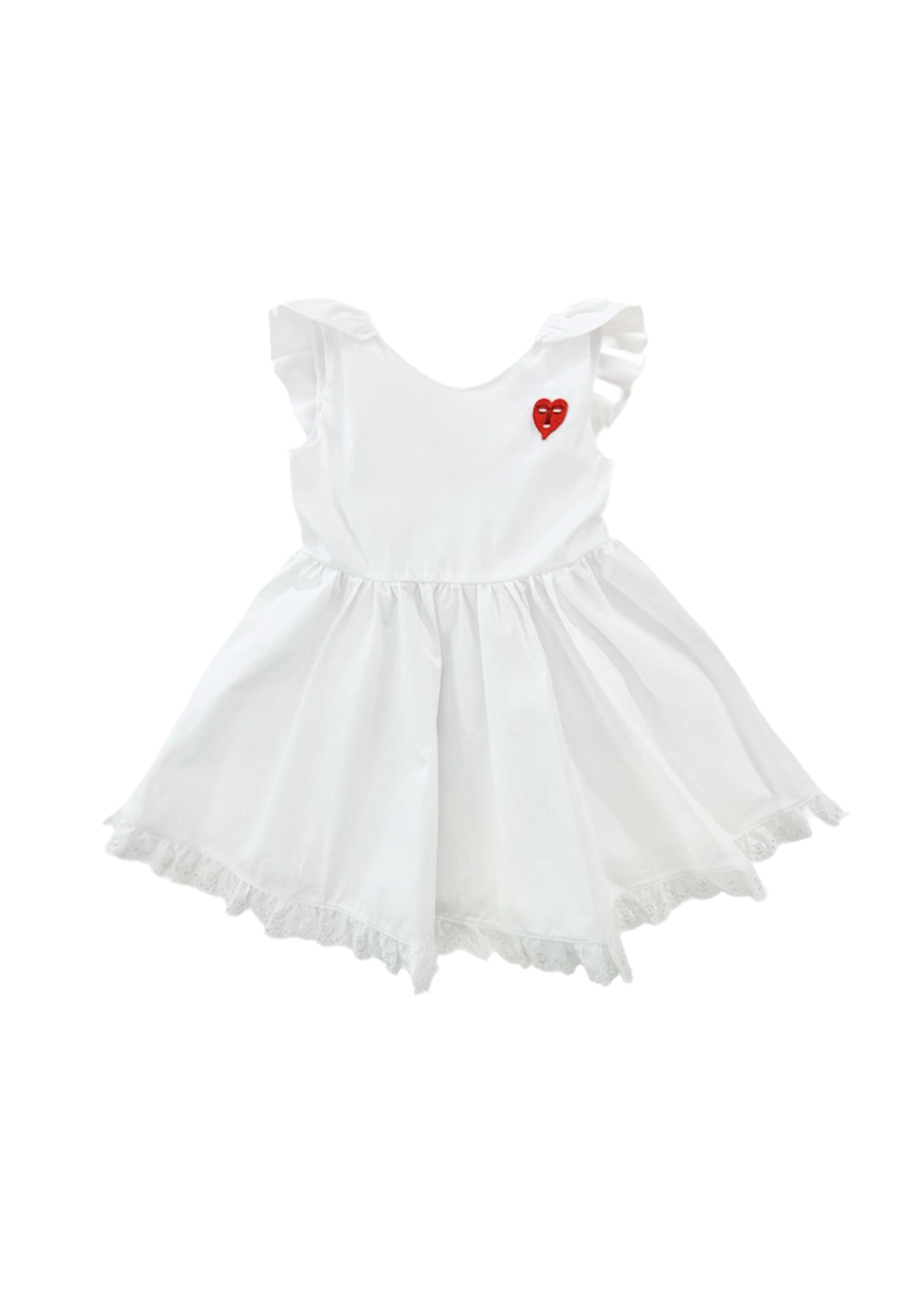 Vivetta Kids Abito Bianco con Fiocco per Bambine