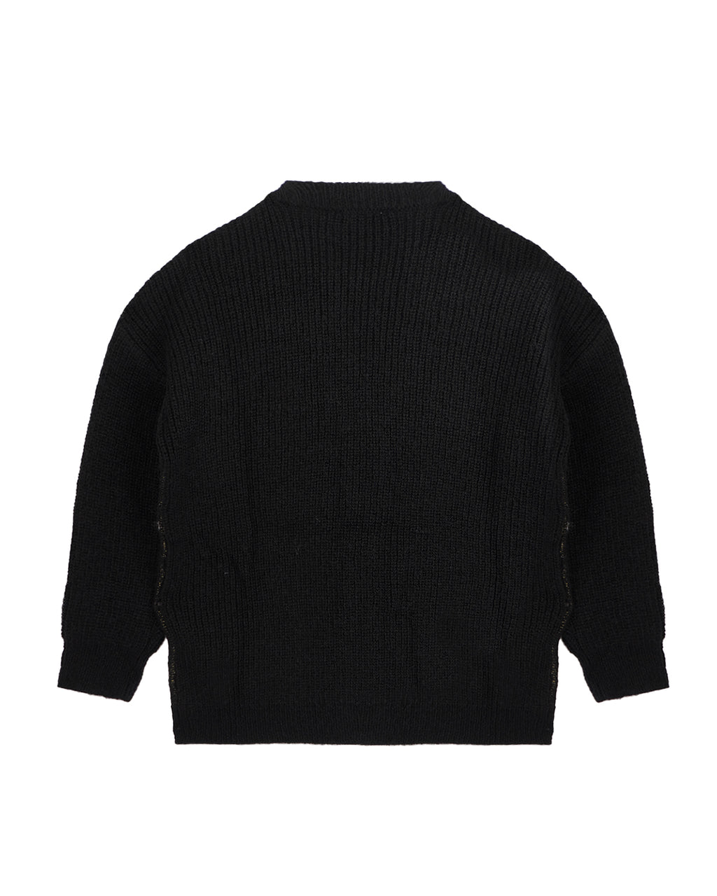 Iceberg Kids Cardigan Nero in Maglia con Stampa Astratta per BAmbini