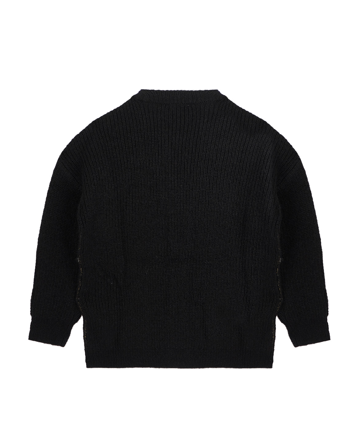 Iceberg Kids Cardigan Nero in Maglia con Stampa Astratta per BAmbini