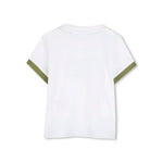 Boss Kids T-shirt Bianca con Stampa per Neonati (retro)