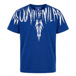 Marcelo Burlon County of Milan Kids T-Shirt Bluette con Stampa per Bambini