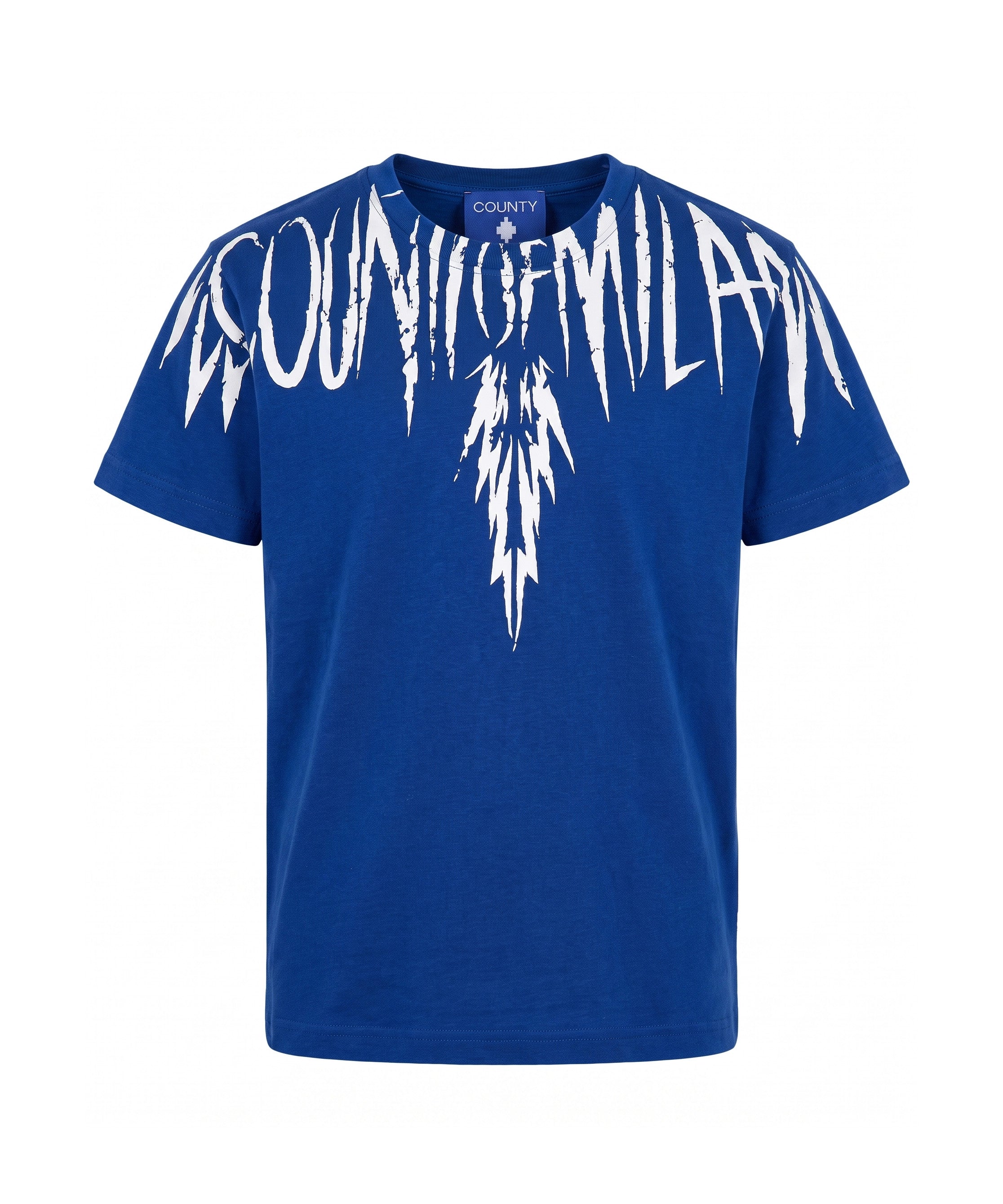 Marcelo Burlon County of Milan Kids T-Shirt Bluette con Stampa per Bambini