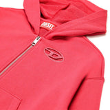 Diesel Kids Fuchsia Zip Up Hoodie with Oval D for Girls
