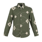 Daniele Alessandrini Kids Camicia Verde Militare Fantasia per Bambini