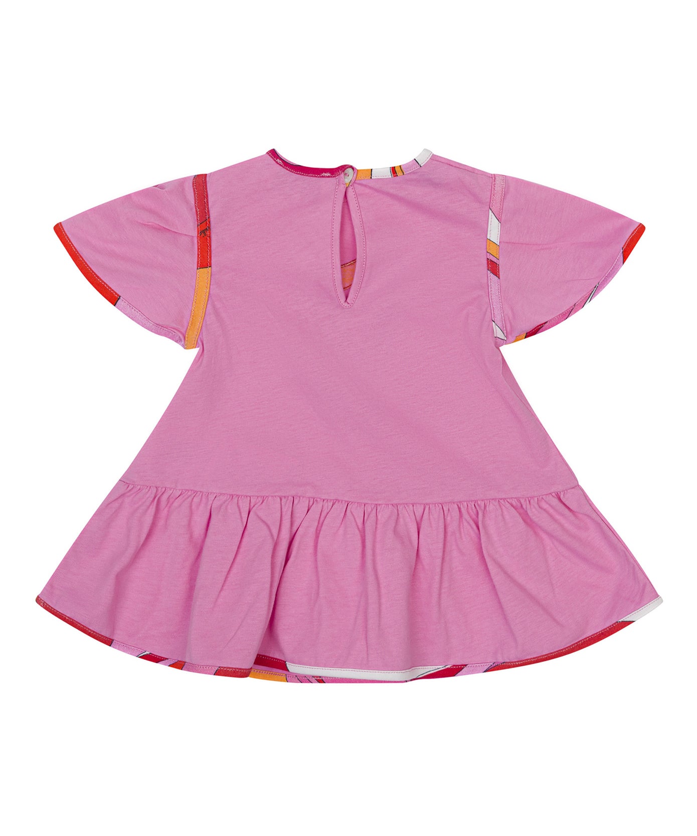 Emilio Pucci Kids Abito Rosa con Stampa per Neonate